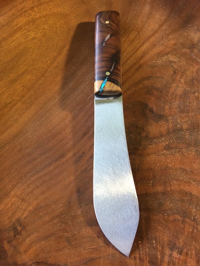 Hunter with ironwood and turquoise inlay handle
